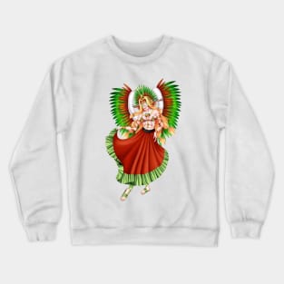 Christmas Quetzalcoatl Skirt Tecnica Mask Crewneck Sweatshirt